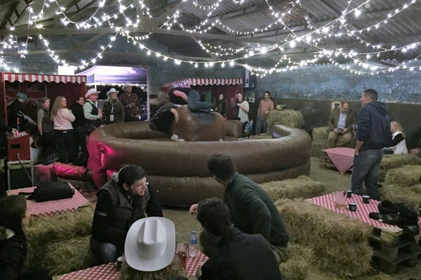 Merial wild-west themed event in a specially converted barn